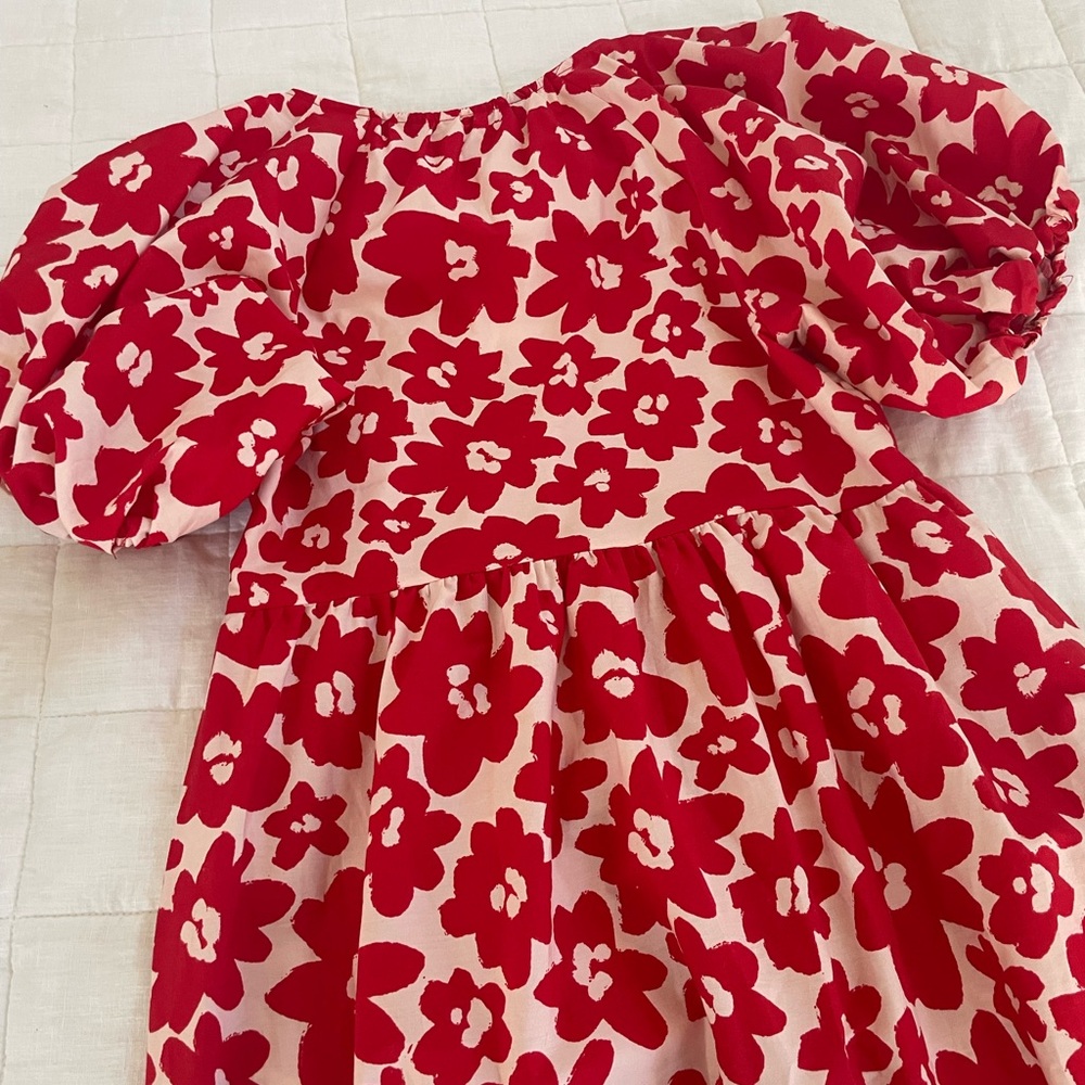 Zara Printed Poplin Midi Dress - Picture 6 of 6
